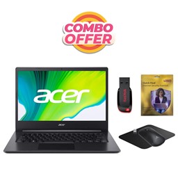 Picture of Acer Laptop Aspire 3 HD Laptop A314-22 AMD 3020e Dual-Core processor|4GB RAM |1TB HDD| Windows 11 Home|14 inch |1Year Warranty (NXHVVSI007 ) +Quick heal Antivirus + Pendrive +Mouse+Mousepad